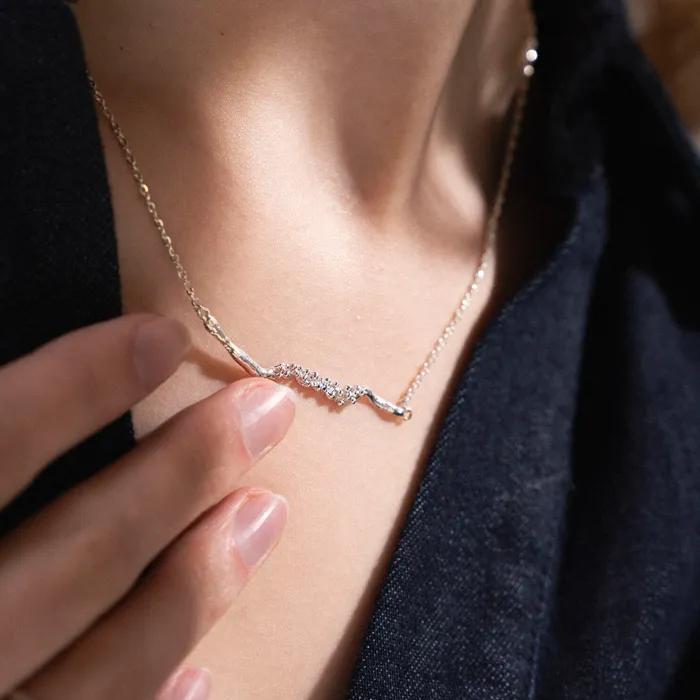 Grain Necklace Silver