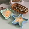 3D Starfish Tray Silicone Mold DIY Pentagram Jewelry Storage Pallet Molds Plaster Concrete Resin Plate Casting Mould Home Decor