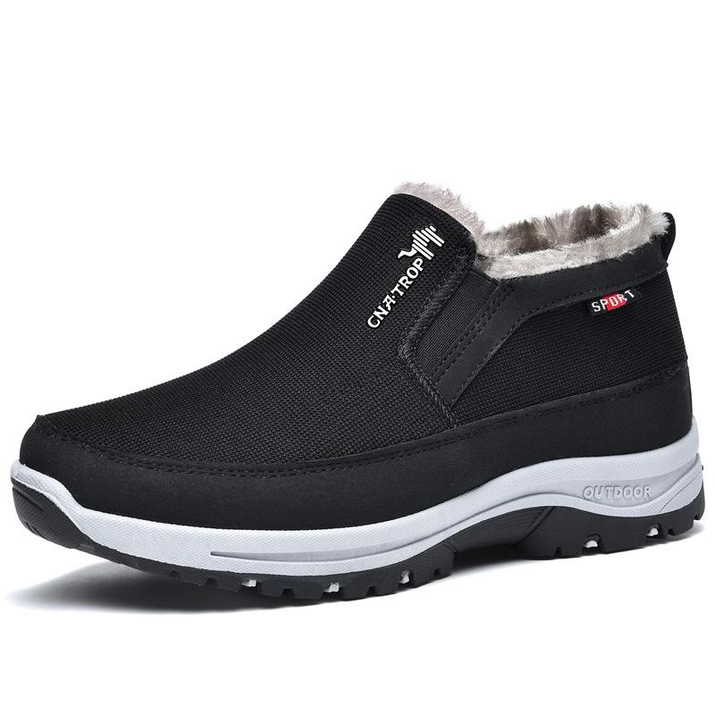 Winter Herren Knöchel Schneestiefel Warme Rutschfeste Schuhe für Herren Lässig Warmhalten Plüsch Übergröße Paar Schuhe Chaussure Homme