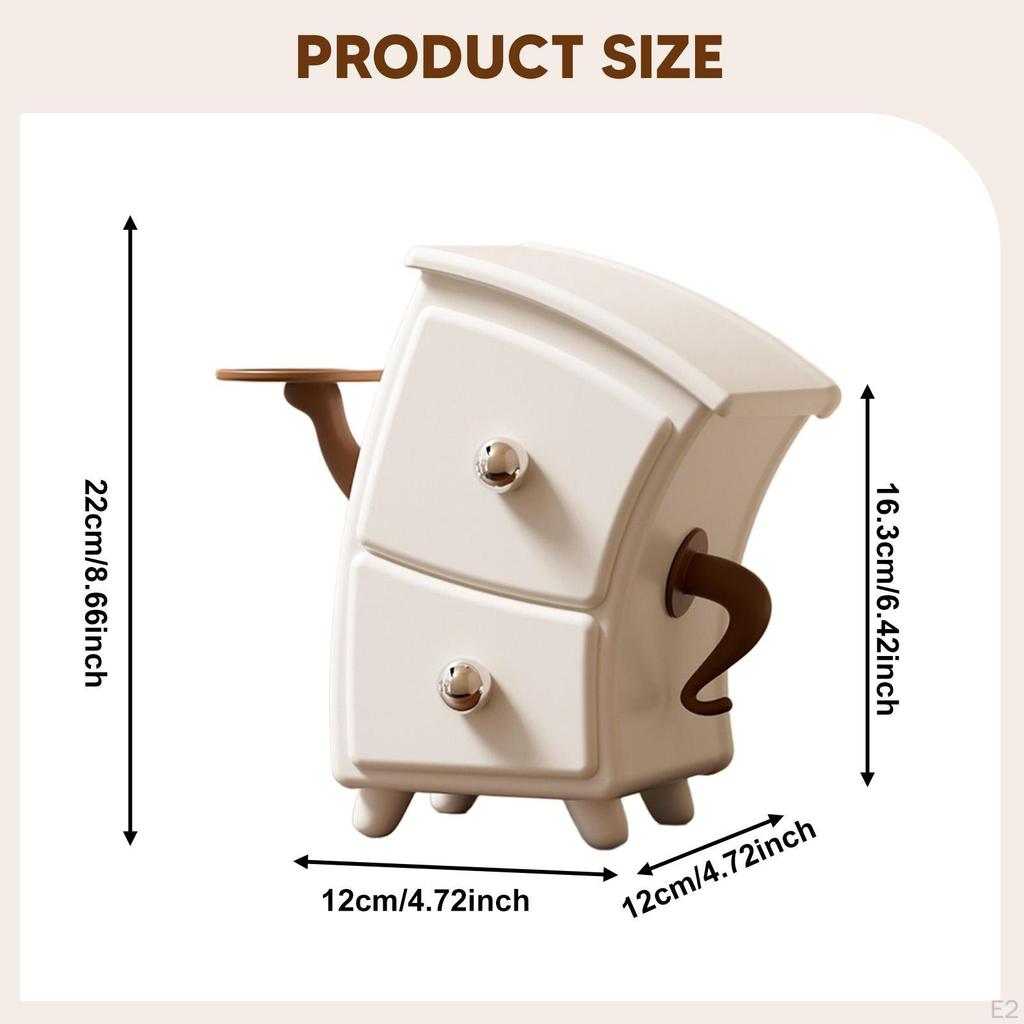 Jewelry Storage Tray Cosmetic Organiser Ornament Countertop Makeup Box Organizer for Small