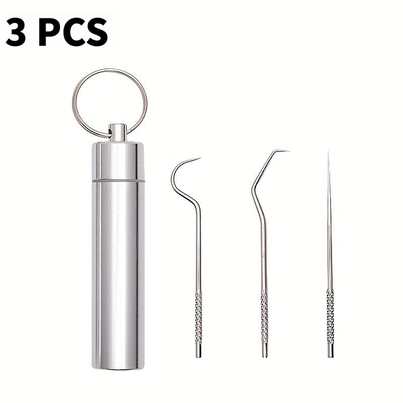 

3/4/7Suit Metal Toothpick Flosser Set Reusable Durable Portable Teeth Cleaner Daily Oral Health Essentials