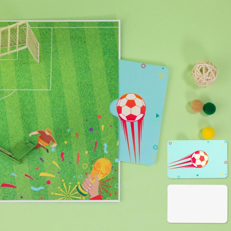 3D for Pop up Football Greeting Card Kit Surprise Mysterious Kids Girls Boys Pre