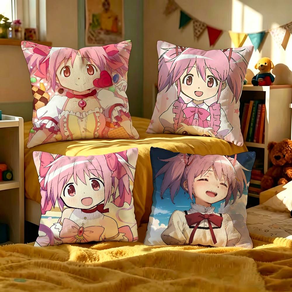 P-Puella Magi K-Kaname Madoka Maple Design Cushion Cover Happy Autumn Harvest decor Holiday Decorati Pillow Cover