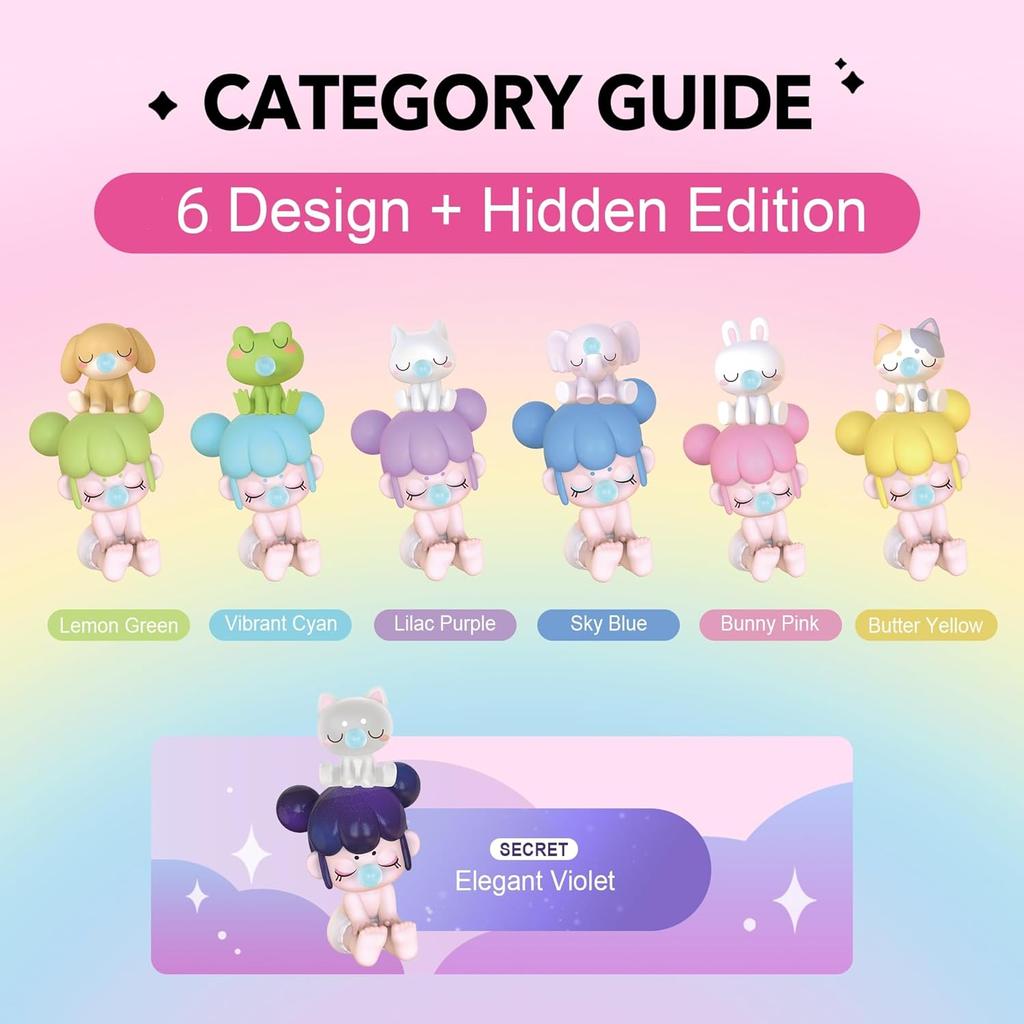 Rolife Blind Box BabyNanci Seatmates Series, 1PC Cute Blind Box Action Figure, Popular Collectible Toy Creative Kits for Birthday Gifts/Christmas