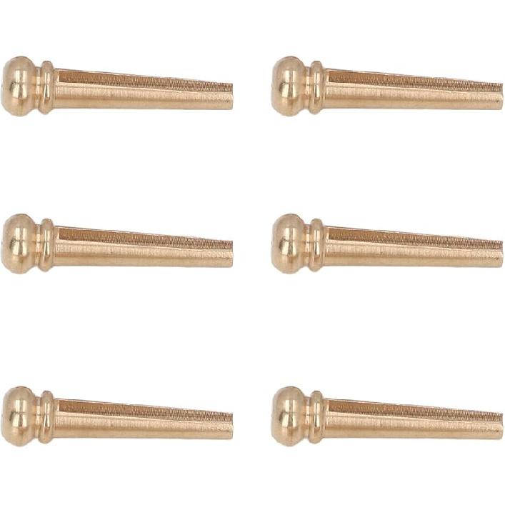 Guitar Bridge Pins,6PCS Guitar Bridge Pin Copper Acoustic Guitar Bridge Pins Peg Replacement for Repairing (Antique Bronze)