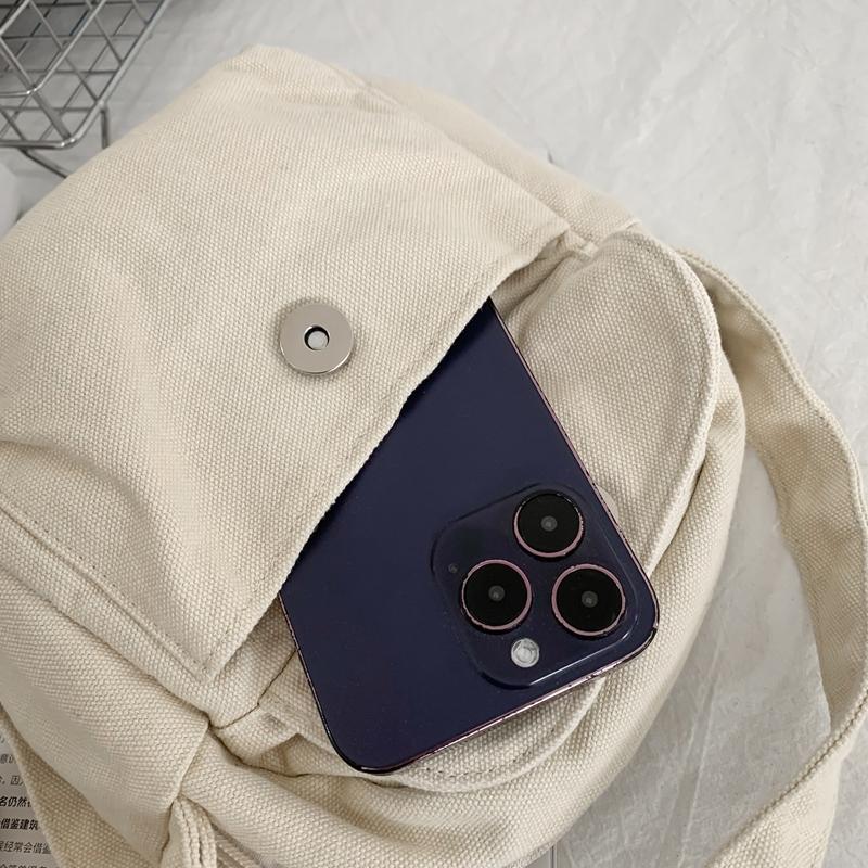 Handytasche Einfarbig Umhängetasche Canvas-Tasche Damen Schultertasche Kleine Tasche