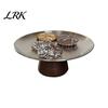 Stylish Dessert Dish Stainless Steel Fruit Plate for Kitchen Counter, Modern Pedestal Serving Elegant Tray, Multi-use Platter Dining Table Home Decor