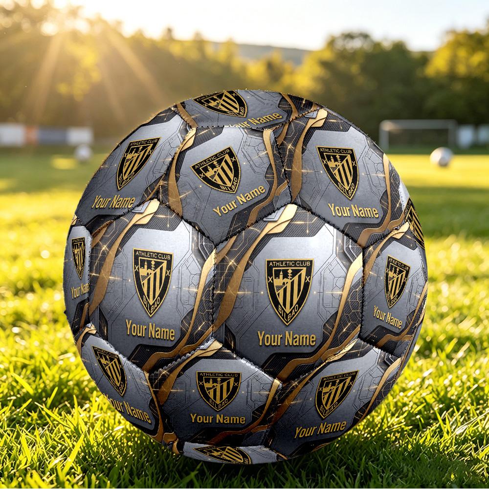 Personalized Size 5 Football Athletic Bilbao Football Pattern Outdoor Game Sports Ball Gift