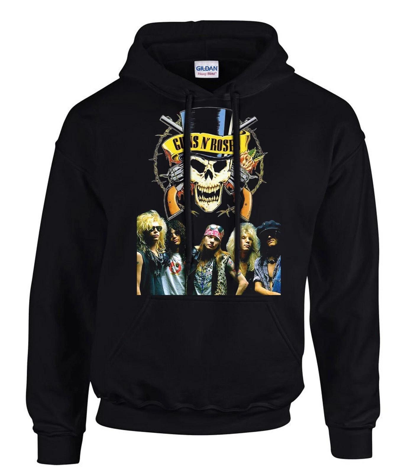Guns and Roses Guns N Roses Rock Schwarze Hoodies Kapuzenpullover -31082 -SW L