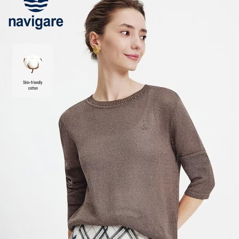 Navigare Women s Fashion Week Style Lightweight Knit Cover-up Top XL