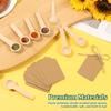 100Pcs Mini Wood Spoons Multipurpose Wooden Little Teaspoon for Spice Jam Coffee Bean Measuring Spoon Kitchen Short Handle Scoop