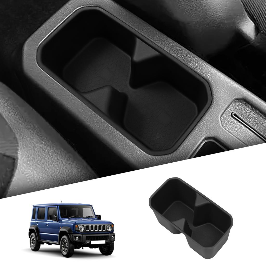 For Suzuki Jimny - Central Console Water Cup Holder Center Storage Box Tray Organizer Car Interior Accessories Black