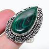 Natural Malachite Gemstone 925 Sterling Silver Jewelry Ring Size 10 AR-18085