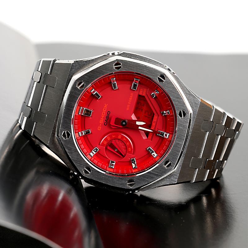 Casio Unisex 44mm Red Watch GA-2100-4A(Watch1--)
