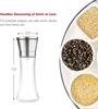 180/200ML Rustfritt Stål Glass Pepperkvern Manuell Salt Pepperkvern Kjøkkenredskap Krydderflaske Kvern Mølle Husholdningsverktøy