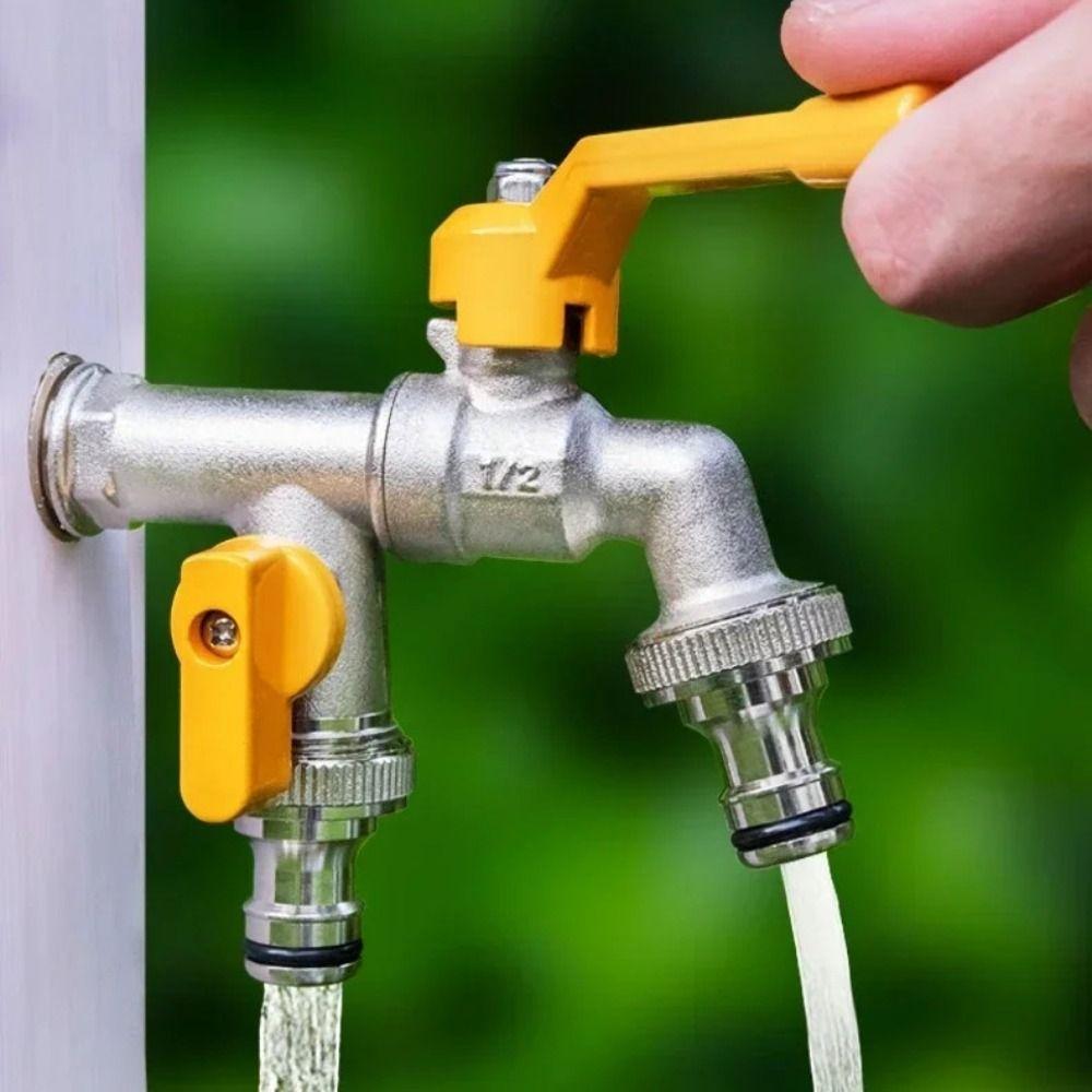 2-Way IBC Water Tank Connector Ball Valve Irrigation Brass Tap Joint  Cold Climates