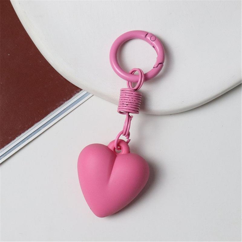 Korean Styles Keychain Pendant Car Key Chains Creative Keyring Bag Charm Handbag Charm Lovely Heart Keyholders