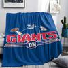 NY Giants Printed Flannel Blanket, soft throw for bedroom sofa, washable, fan merchandise, great gift.