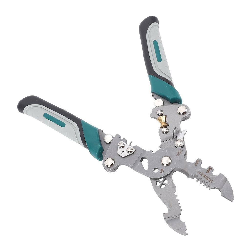 Folding Wire Stripping Pliers Cr V Steel Multifunctional Round Mouth Wire Stripper for 8AWG 10AWG
