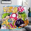 Super Mario Flannel Blanket Print Cozy Comfortable Warm for Home Indoor Picnic Bed Sofa Chair.-TING