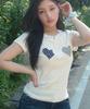 Loginaenloji Race Dot Point Heart T-Shirt White