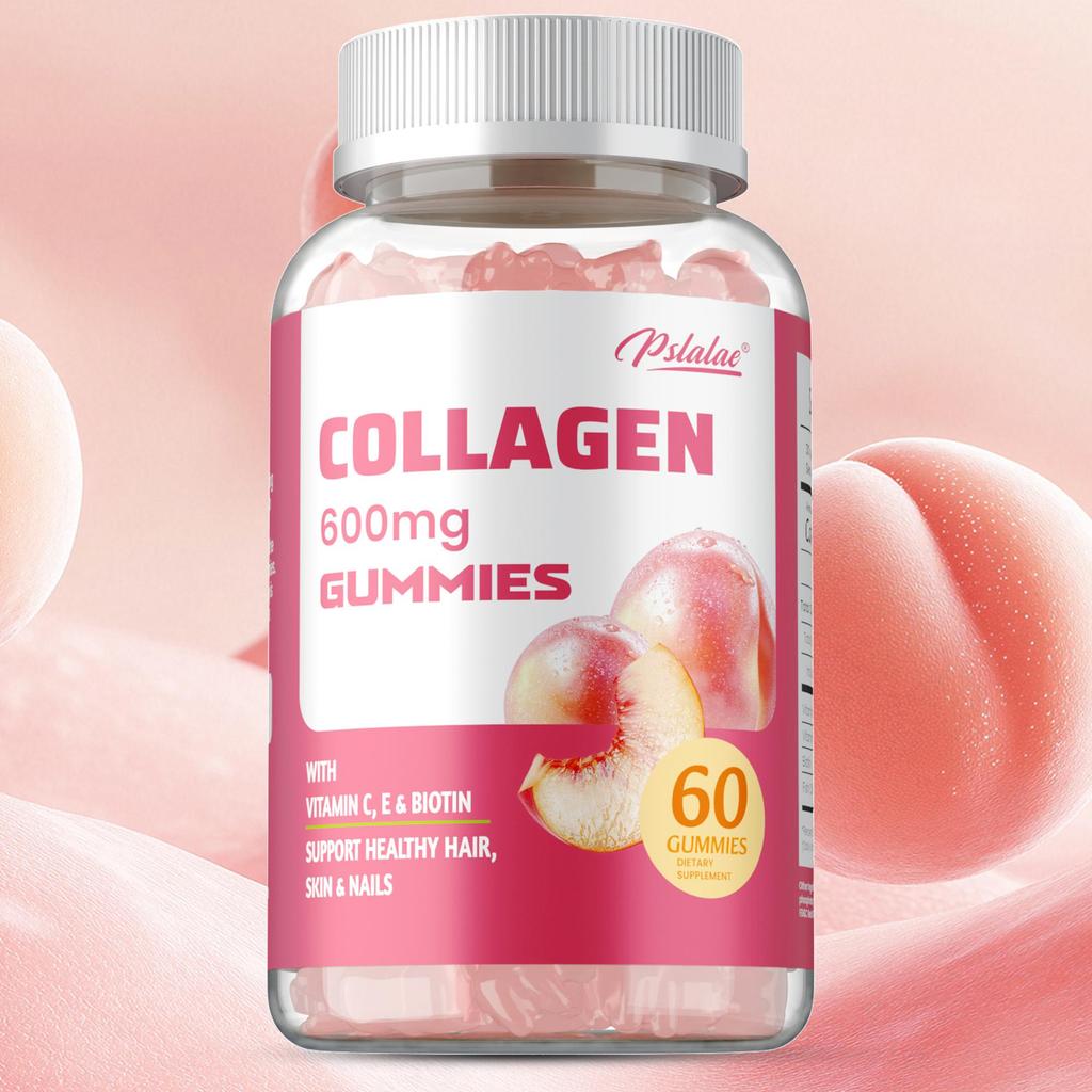 Kollagummin, hydrolyserade kollagenpeptider, typ I och typ III kollagen, Icke-GMO, glutenfria.