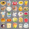 50 Pictures of 3D Food Personality Doodle Cartoon Cute Guka DIY Mobile Phone Case Suitcase Stickers Waterproof