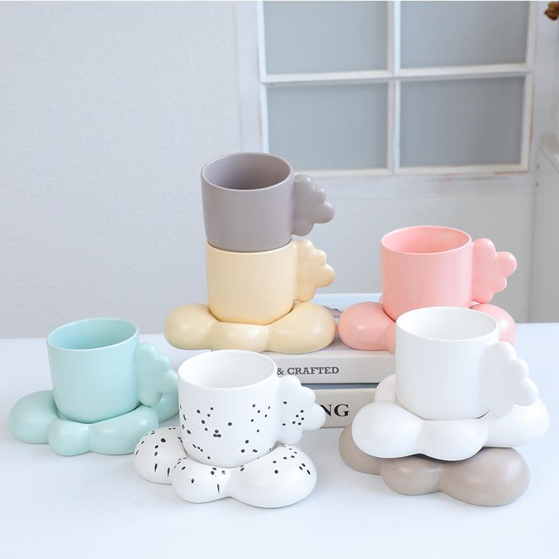 Ceramic Coffee Cup Saucer Cup Supply Wind Breakfast Cup Cute Couple Cup