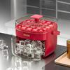 2-in-1 Ice Cube Maker & Storage Bucket Press-Release 48-Cavity Portable Ice Tray with Lid Scoop Easy-Release Ice Mold for Home Camping Party