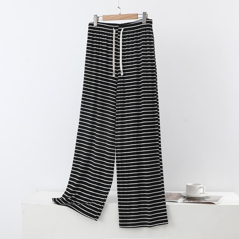 Women s Striped Wide-Leg Pants: Spring/Summer, Lightweight, Loose Fit, Versatile, Plus Size S