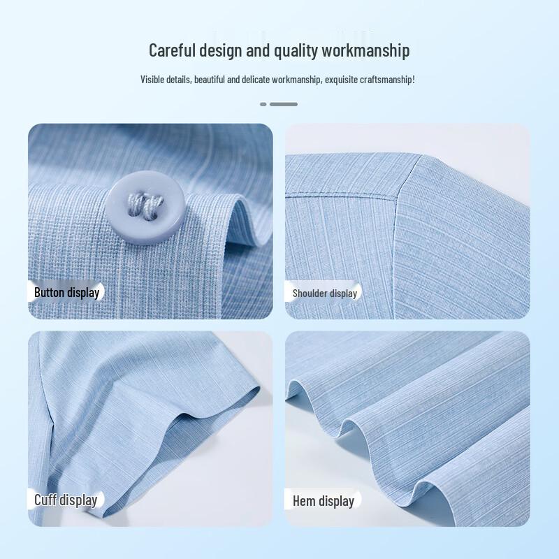 MONTAGUT Men's Vertical Stripe Short-Sleeve Casual Shirt