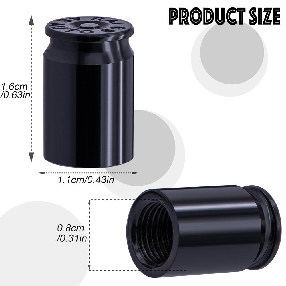 ASQ1 4PCS Tire Valve Stem Caps for Car Tires Universal Stem Covers for Car Leak Proof Stem Cover for SUV Truck Bicycle Motorcycles