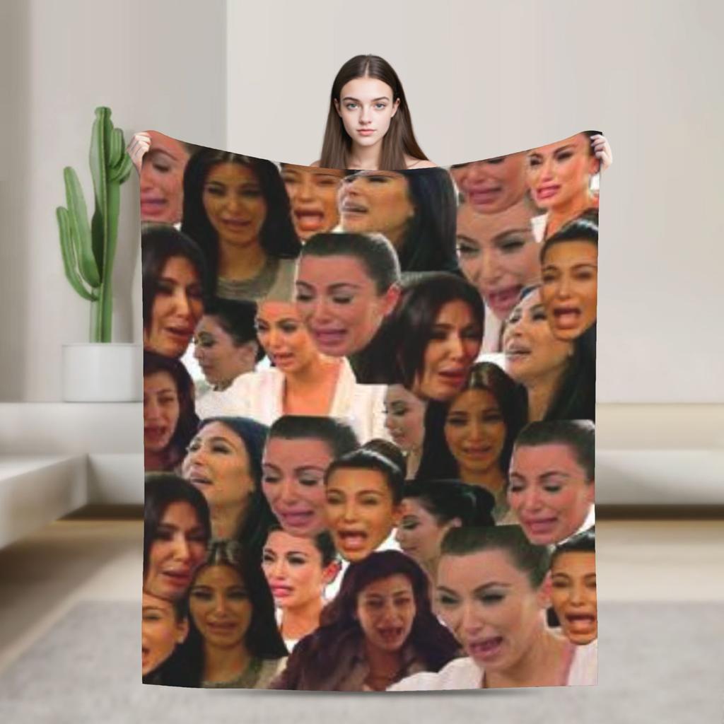 Kim Kardashian Virgin Kim Blanket Quality Warm Soft Throw Blanket Spring Kids Couch Chair Print Bedspread