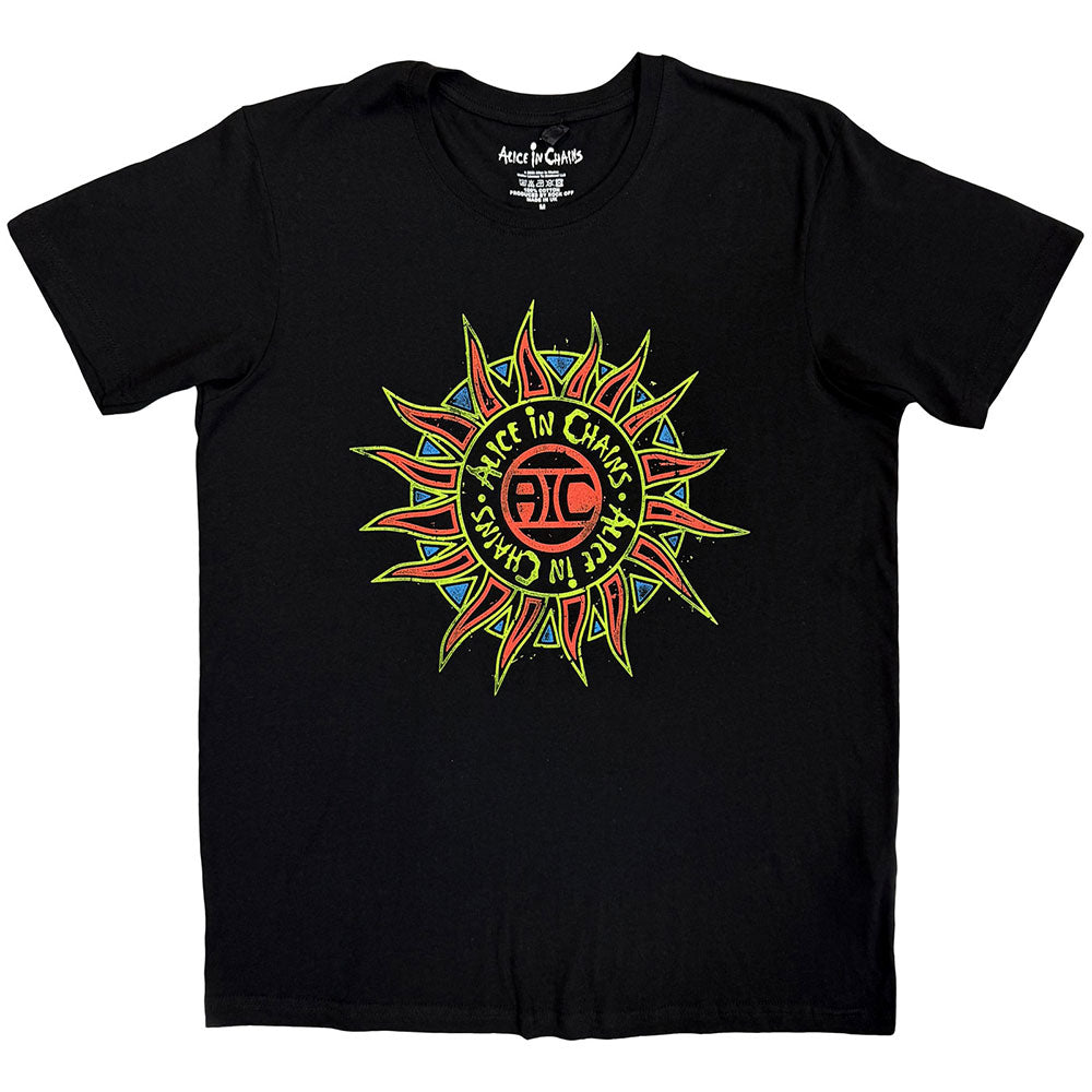 Alice In Chains TShirt Sun Logo Black OFFICIAL NEW S