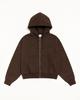 FJ9175-261 Stussy Stone Washed Fleece Zip Hoodie Dark Cinder (US Size)