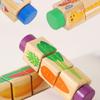 1 Adet Hayvan Renk Şekil Biliş Oyuncakları 3D Ahşap Yapboz Döndürülebilir Puzzle Yapı Blokları Çocuk Erken Eğitim Oyuncağı
