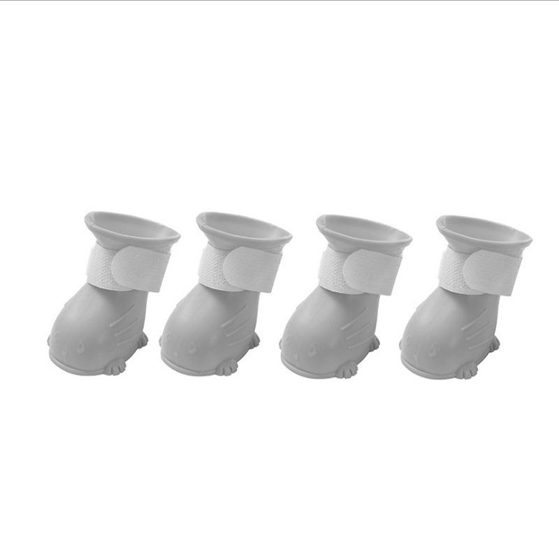 1Set Comfortable Waterproof Durable Outdoor Soft Holidays Pet Rain Boots Rubber Anti Slip Taking Photos Breathable Multiple Sizes