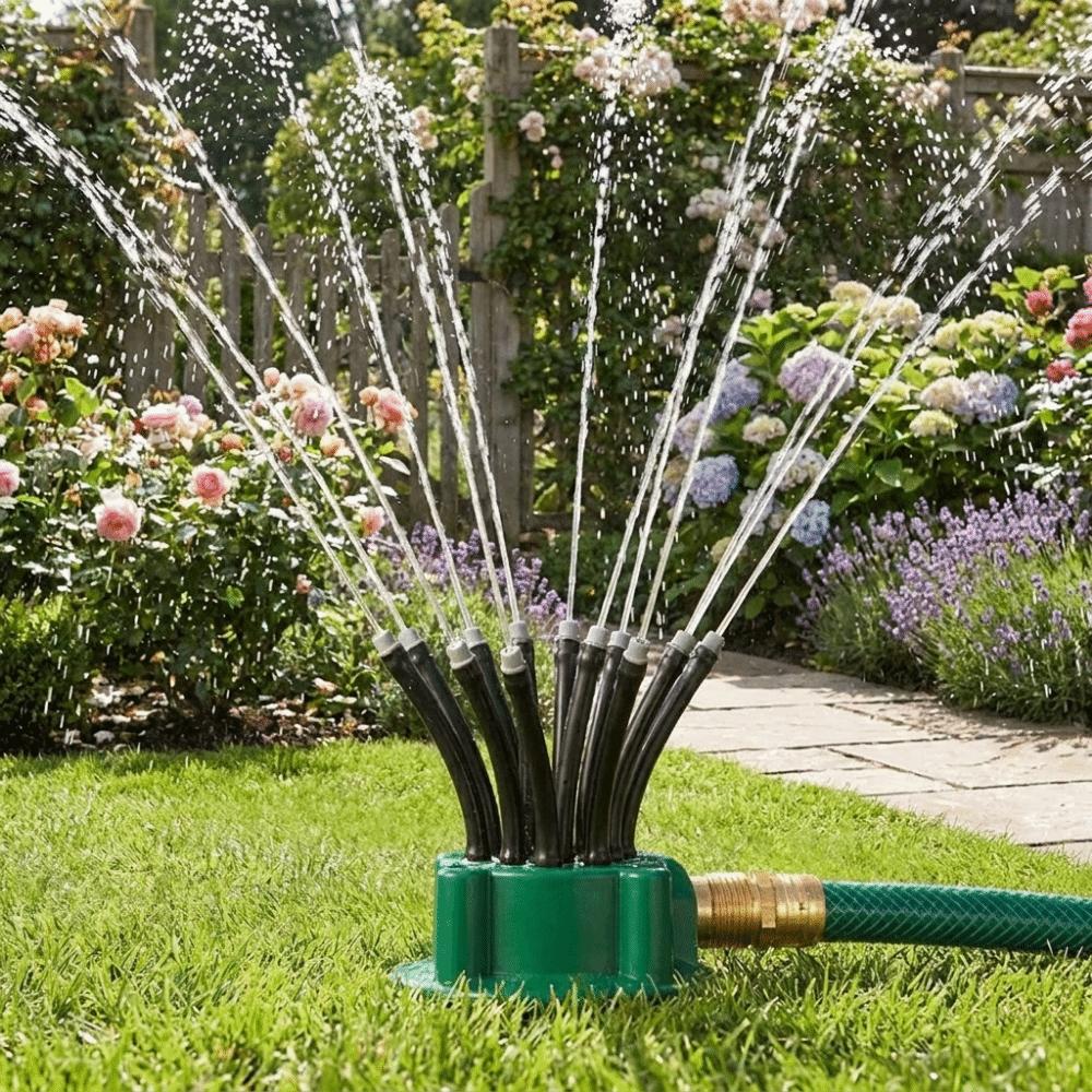 360 Degree Automatic Garden Sprinkler Rotating Nozzle Water-saving Garden Sprinkler Large Area Auto-Rotating Garden Lawn Waterer