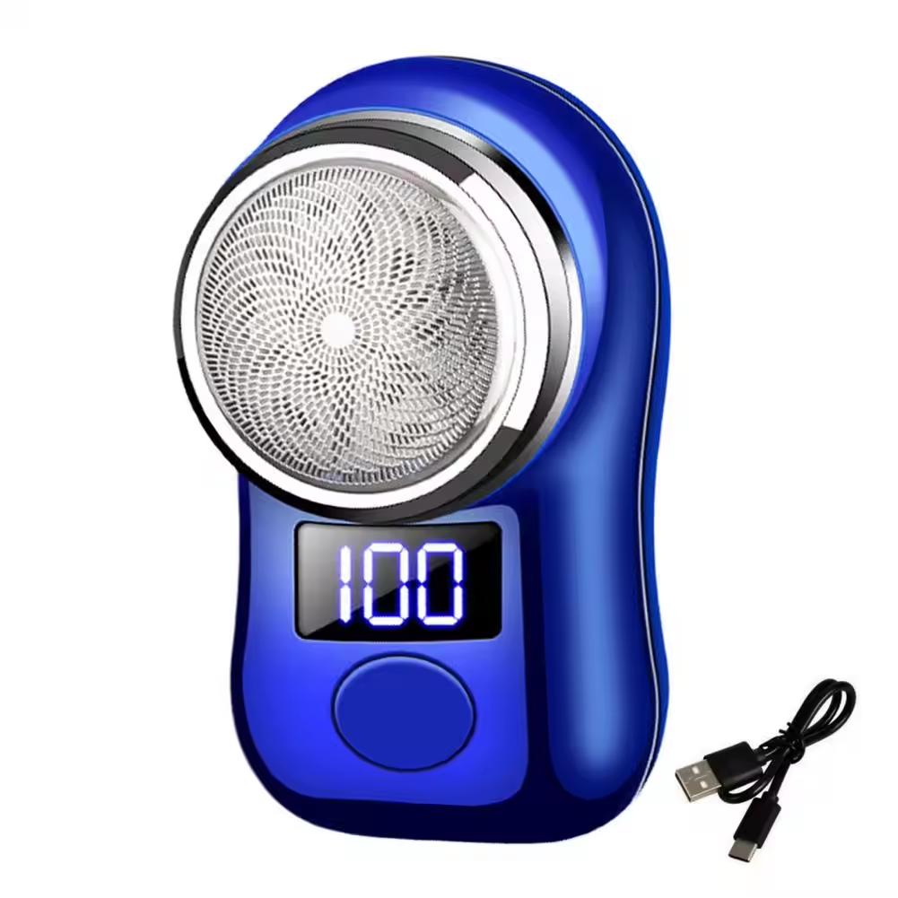 

Электробритва 1PCSLED дисплей USB зарядка мини дорожная мужская роторная бритва беспроводной триммер для бороды инструмент для удаления Royal blue