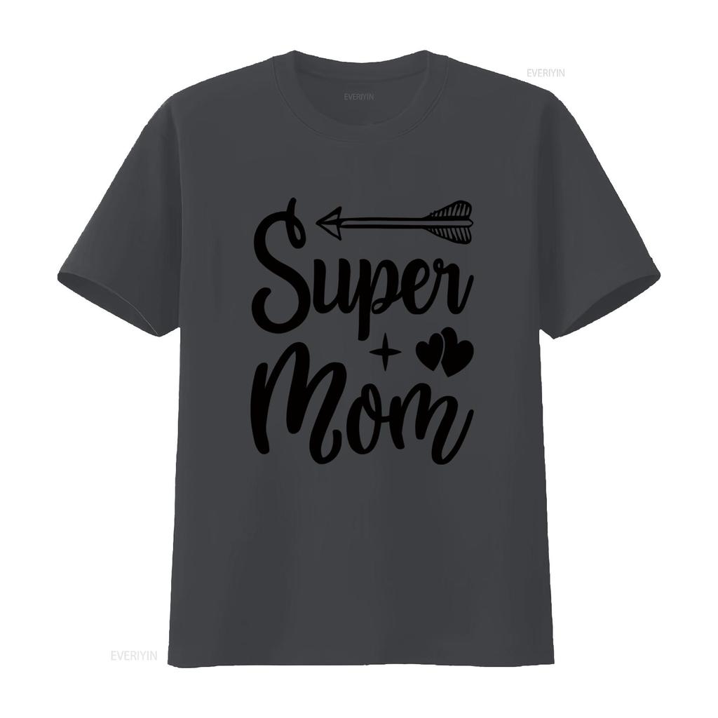 Womens Super Mom Hero Mother Family T Shirt Black 2XL Vintage Washed Soft Fashion Comfortable Graphic Casual Stylish Slightly