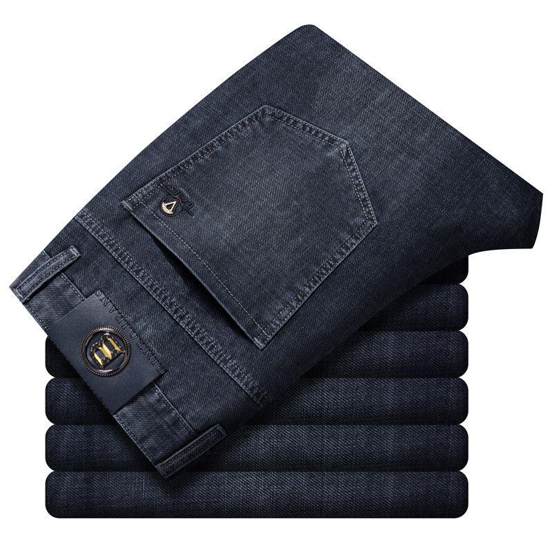 Men's Spring & Fall Loose Straight-Leg Jeans: Versatile, Trendy Business-Casual Trousers