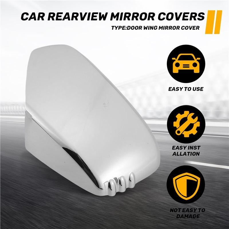 A65P-Car Door Rearview Mirror Cover Paste Type Door Wing Mirror Cap For Mitsubishi Triton L200 2005-2014 Pajero Sport 2011