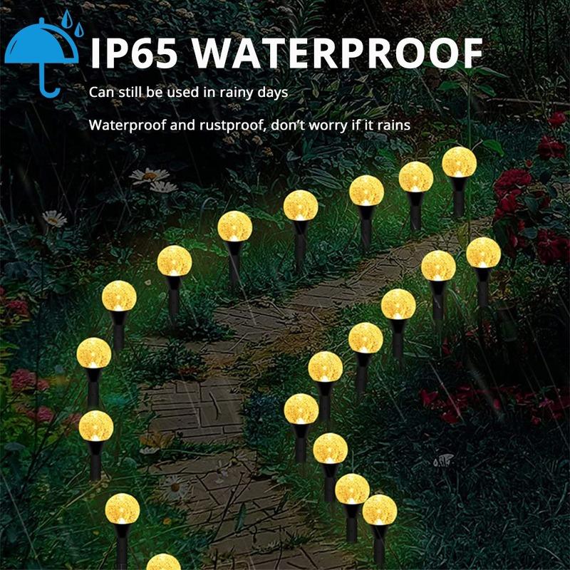 Solar Crystal Ball String Lights IP65 Waterproof 8 Modes RGB Outdoor Garden Wedding Party Decoration Garland Fairy Light