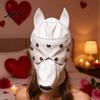 Hardcore BDSM Equipment Unisex Sexy Costumes, Faux Leather Open Mouth Dog Headgear, Full Face Hood for Roleplay Fetish Masks Cosplay And Role
