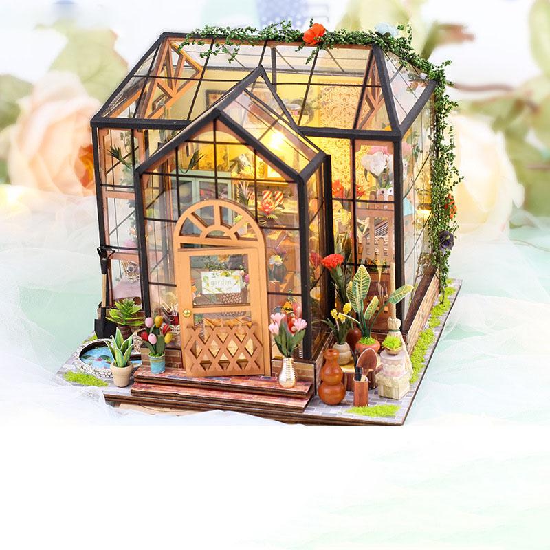 

Cottage Little House Jenny Flower House собранные игрушки, чтобы развеять скуку, сделанные своими руками, рождественские подарочные игрушки, украшения