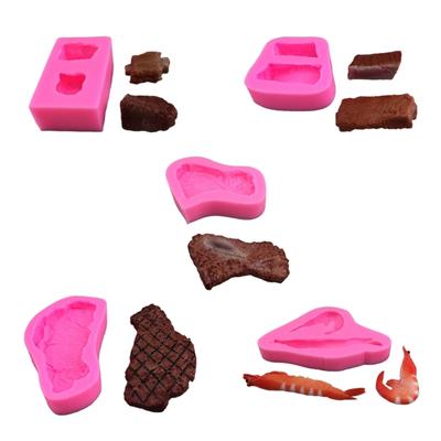 Practical Mousse Molds Dessert Moulds Meat Shaped Chocolate Moulds Silicone Material Perfect Gift for Bakings Lover