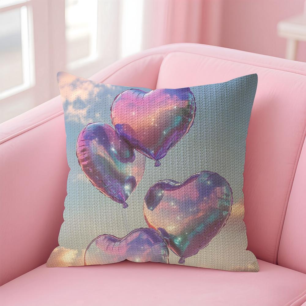 

Balloon Fashion Cushion Cover Natural Linen Pillow Case DoubleSided Print Decorative Sofa Pillowcase Home Decor Gift 30x30cm