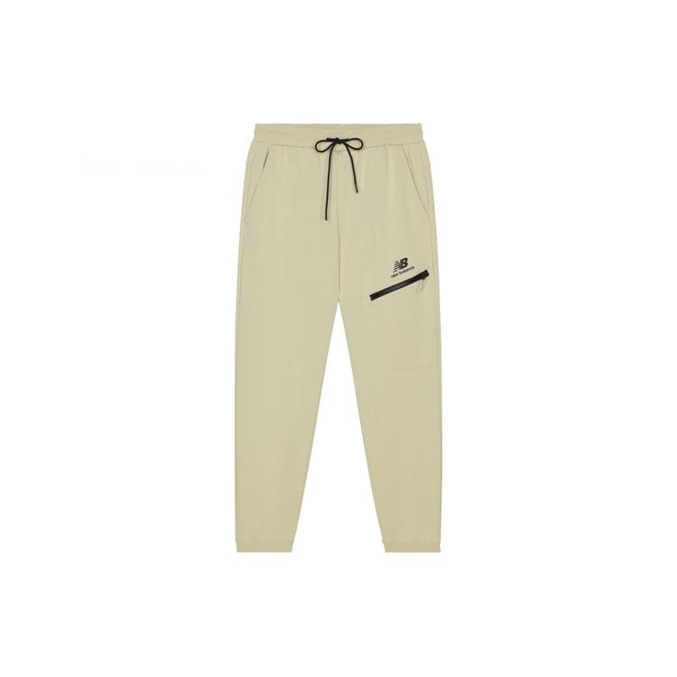 New Balance Logo Print Sweatpants Asia Sizing Beige Black Men s AMP13356-BEI M