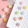 10Pcs Cartoon Cat Claw Flat Bottom Resin Accessories DIY Materials Phone Case Accessories Hair Clip Materials Bead Decorat