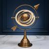 Brass Armillary Sphere, Zodiac Arrow Globe, Nautical Brass Armillary Sphere  Style Globe for Office Home